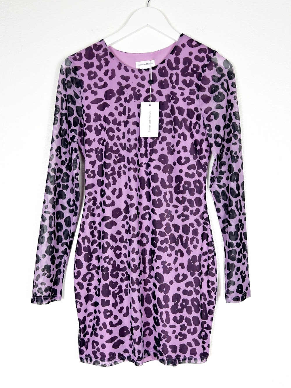 NWT Revolve Lovers and Friends Sasha sheer printed leopard print dress SZ M NEW